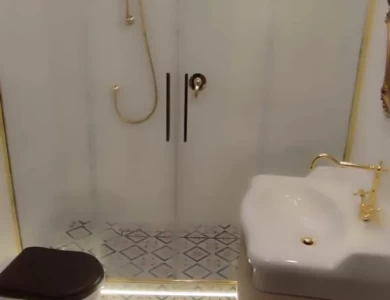 bagno classico verona con finiture oro