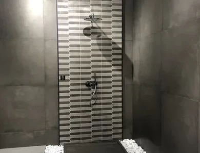 doccia sassi moderna aperta benessere