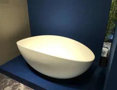 vasca ovale design gradino moderna