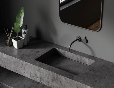 lavabo integrato contemporaneo