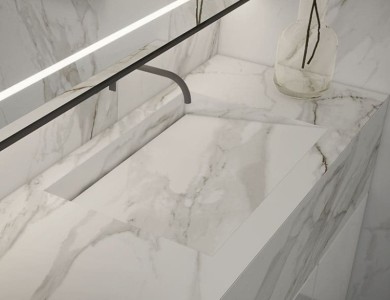 lavabo integrato puro stile